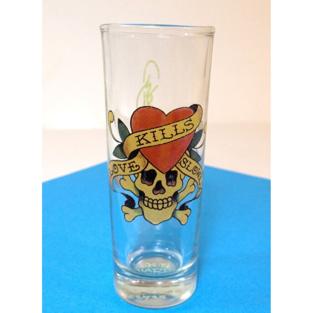 Genuine ED HARDY Love Kills Slowly Shooter Shot Glass